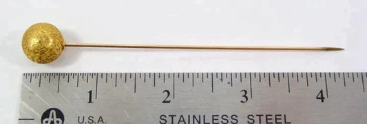 Victorian 14k Gold Etruscan Revival Twisted Wire Hatpin