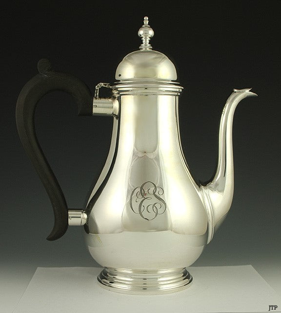 Tiffany & Co 19th Century Georgian Style Sterling Silver Tall Coffee Tea Pot