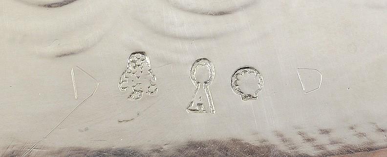 Antique c1890 Art Nouveau German Silver Chariot Cherub Dish/Bowl 11.5" x 8.75"