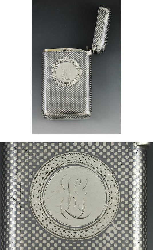 Gustav Klingert Russian Silver Niello Enamel Match Safe Vesta Case