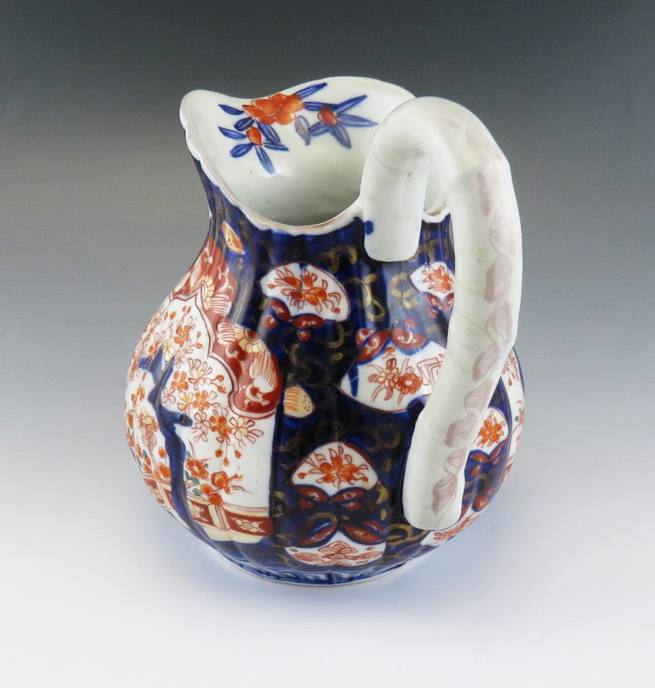 Antique c1870 Japanese Imari Pottery Fine China Milk Pitcher/Jug/Creamer 6 1/2"