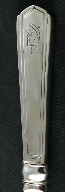 Antique/Vintage Art Deco Chinese Export Silver CJ Co Fish Serving Set