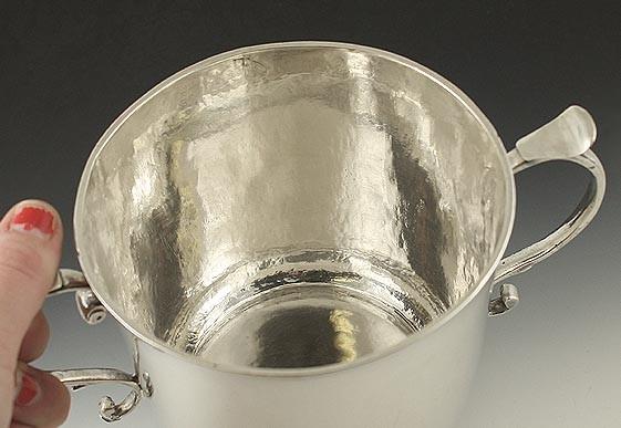 Antique 1694 English Sterling Silver Timbrell 2 Handle Trophy Cup Mug