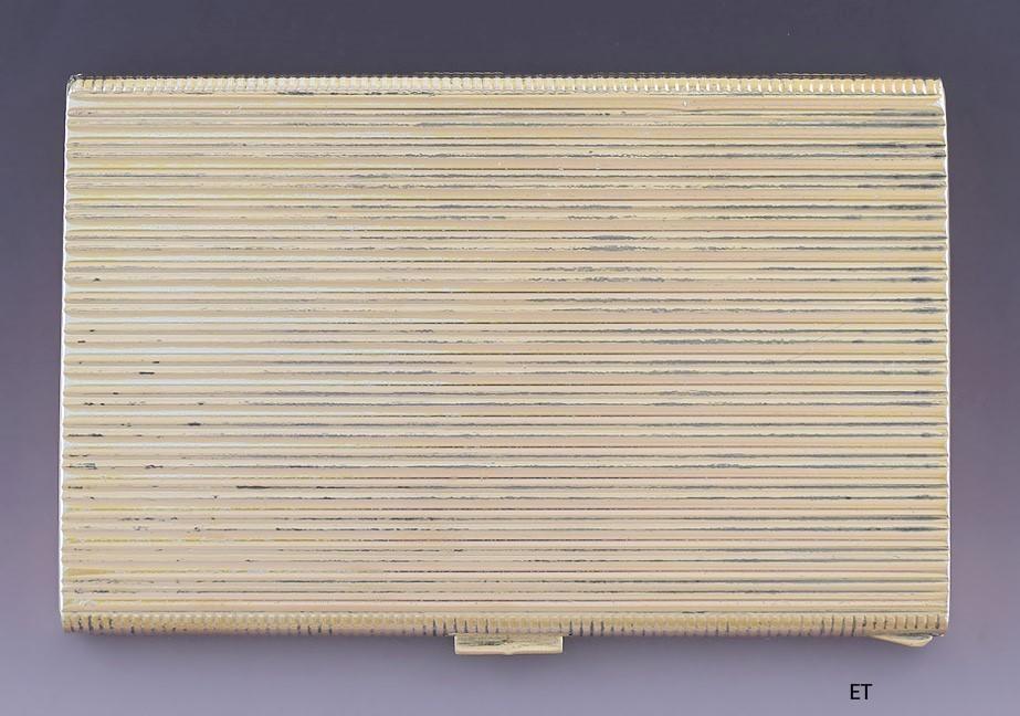 Stylish MCM Sterling Silver Gold Vermeil Cigarette Case