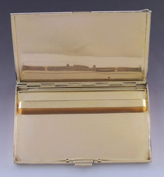 Stylish MCM Sterling Silver Gold Vermeil Cigarette Case