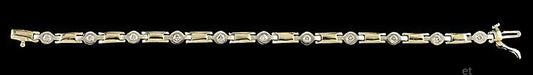Lovely 14k Gold Brilliant Cut ~.50ct Diamond Bracelet Modern