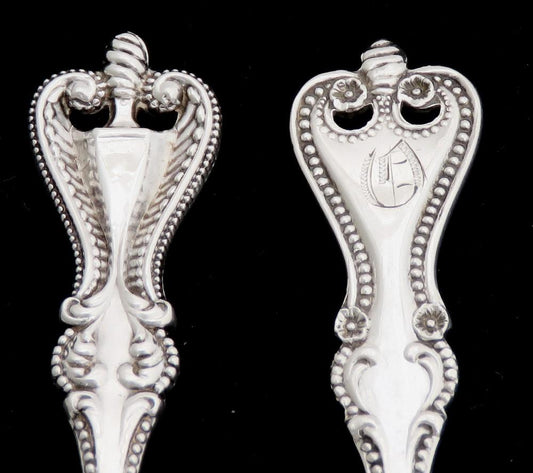 Fine Set 6 Towle Sterling Silver Old Colonial Demitasse Coffee Spoons