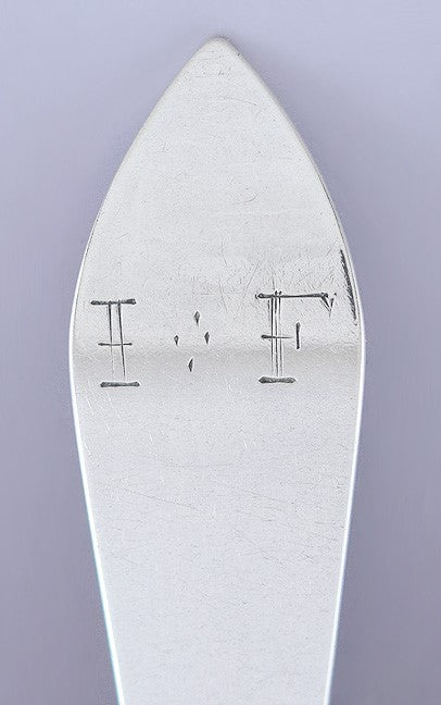 Late 1700s early 1800s set 5 American Coin Silver Coffee / Teaspoons