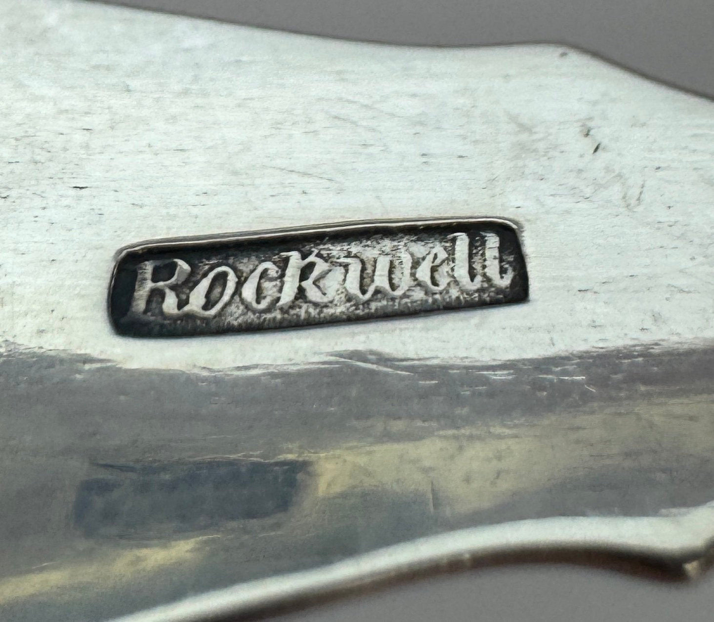 American circa 1825 Large Coin Silver Tongs by Rockwell