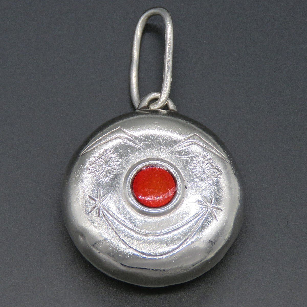 Unique Retro Towle Sterling Silver Enamel Red Nose Clown Face Baby Rattle Charm