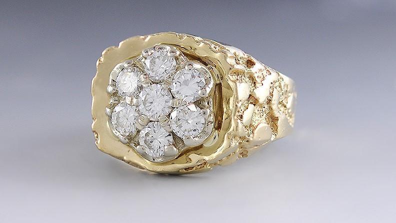Superb Quality 14k Yellow Gold And ~1.75ct Diamond Ring Size 11.25