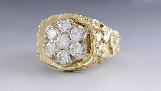 Superb Quality 14k Yellow Gold And ~1.75ct Diamond Ring Size 11.25