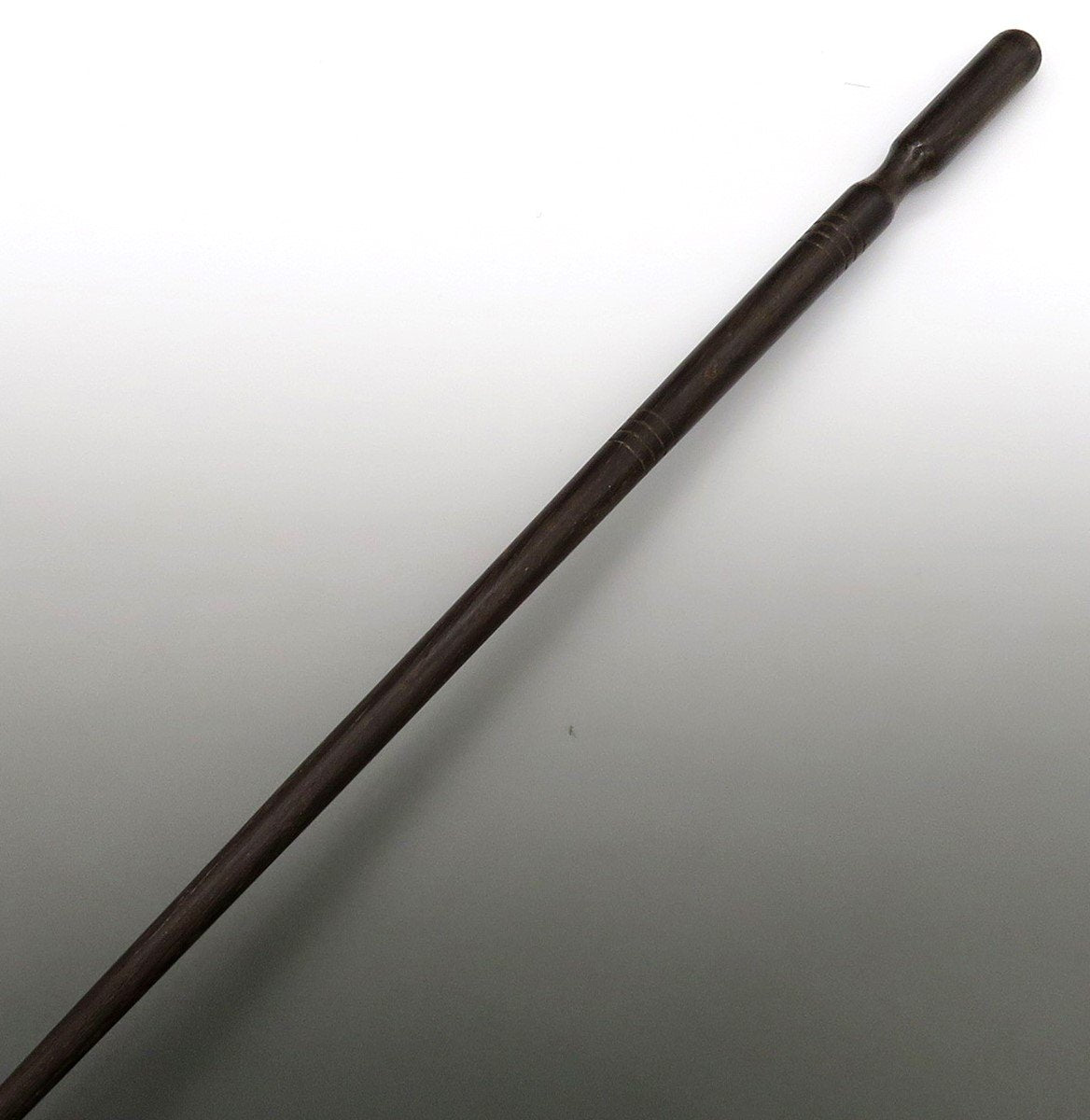 Antique 1880 Victorian English Sterling Silver Turned Wood Tody / Brandy Ladle