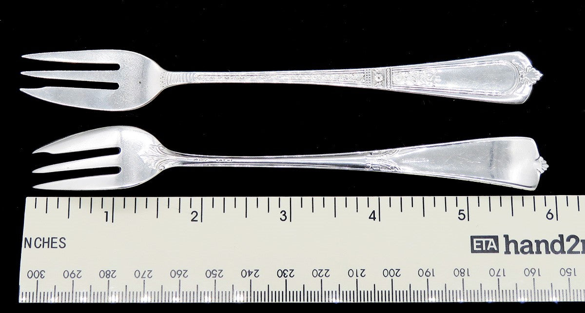 11 Antique Sterling Silver Gorham Domestic 1881 Dessert Forks NO MONO 6"