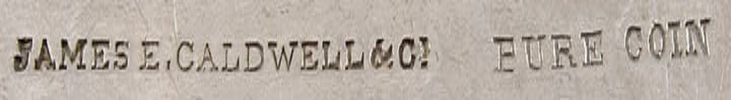 c1845 Antique JE Caldwell Coin Silver Engraved Twist Cream Gravy Sauce Ladle