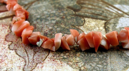 Antique or Vintage Lovely Creamy Pink Coral 16" Necklace
