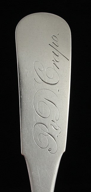 6 American Coin Silver Fiddle Teaspoons Thomas Richmond