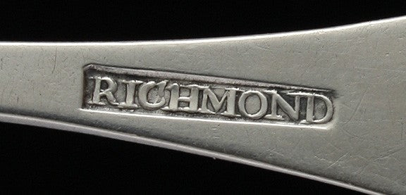 6 American Coin Silver Fiddle Teaspoons Thomas Richmond