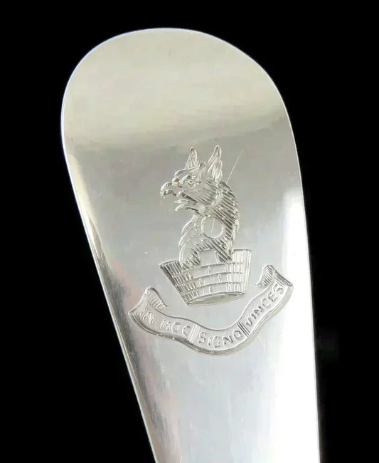 Antique English Georgian Sterling Silver In Hocs Signo Vinces Gravy/Sauce Ladle