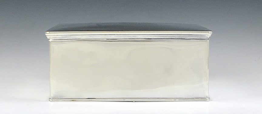 1815 Heavy Georgian English Sterling Silver Box Nice Crest & Motto 'Frappe Fort'