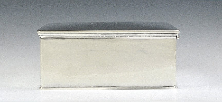 1815 Heavy Georgian English Sterling Silver Box Nice Crest & Motto 'Frappe Fort'