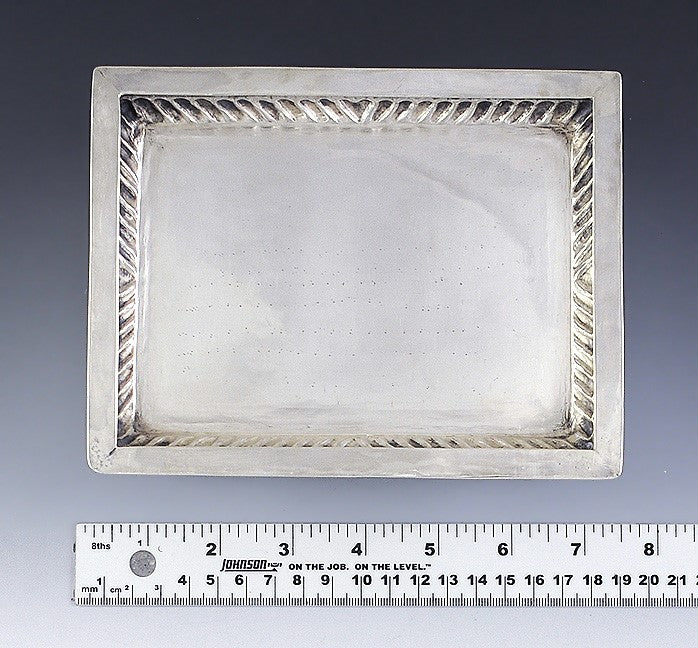 Fab Mid 1800s European Silver Gadroon Edge Box w/Nice Hand Engraving