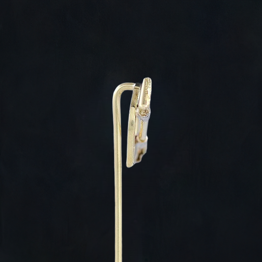 Wonderful 14k 2-Tone Gold Equestrian Motif Stickpin Horseshoe Riding Crop