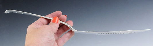 Antique 1823 English Fiddle Sterling Silver Lion Cross Crest Fish Server 12"