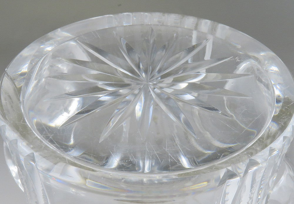 Antique ABP Brilliant Cut Glass Sterling Silver Fradley Loving Trophy Cup Vase