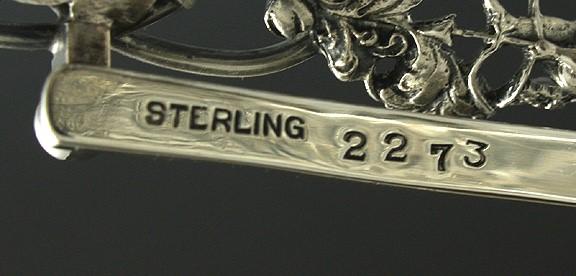 Antique Art Nouveau Sterling Silver Grape Motif Cupid Swing Handle Basket