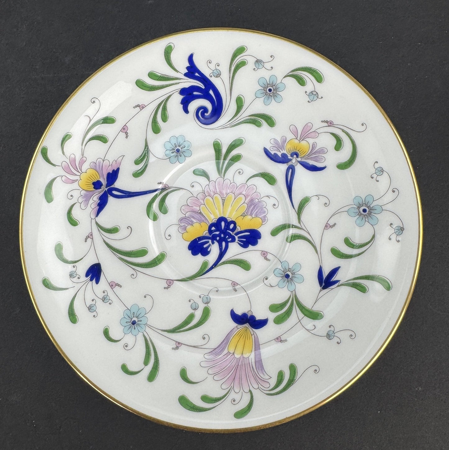 12 Coalport Fanfare Japan 2 Handle Bullion Soups with Under Plates