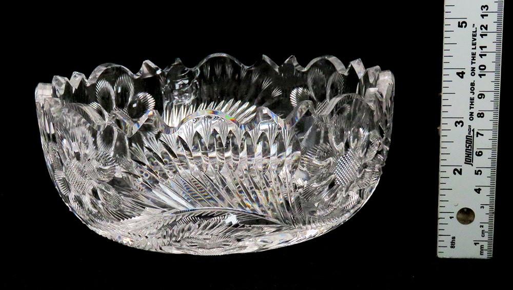 Incredible Hand Made Libbey American Brilliant Cut Glass Bowl Crystal