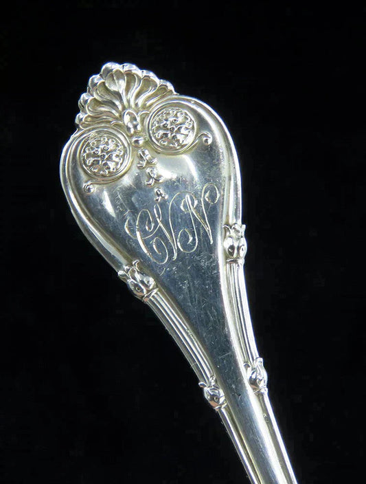 Antique Whiting New Empire 1892 Sterling Silver Gold Bowl Serving Spoon