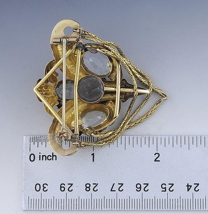 Lovely Victorian 14k Gold Aquamarine Brooch/Pendant