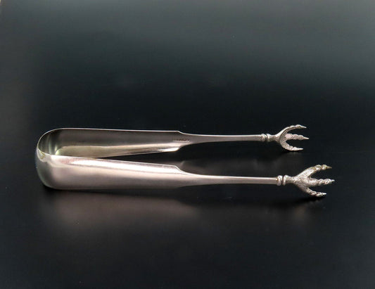 Great Pair c1820s American Coin Silver Sugar Nips Tongs by Pardon Miller