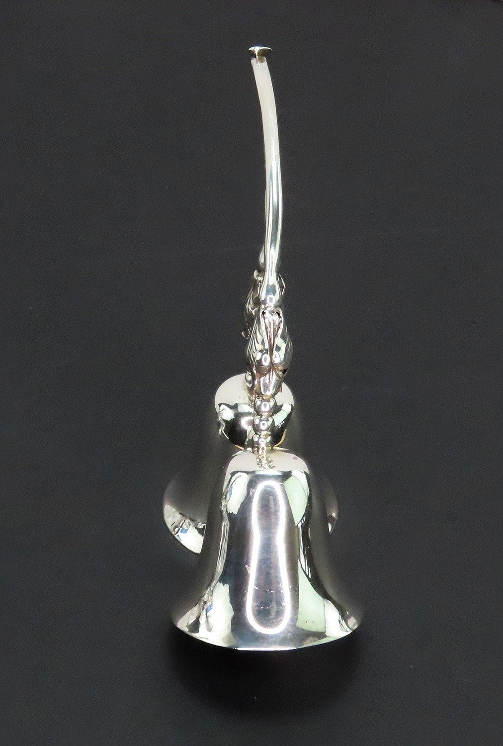 Vintage Mexican Sterling Silver F Ramirez Bell Pair Squash Blossom Style 5" Tall