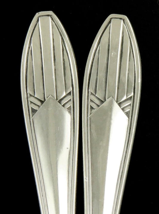 5 Finest Quality 1932 Art Deco English Sterling Silver Citrus Spoons NO MONO