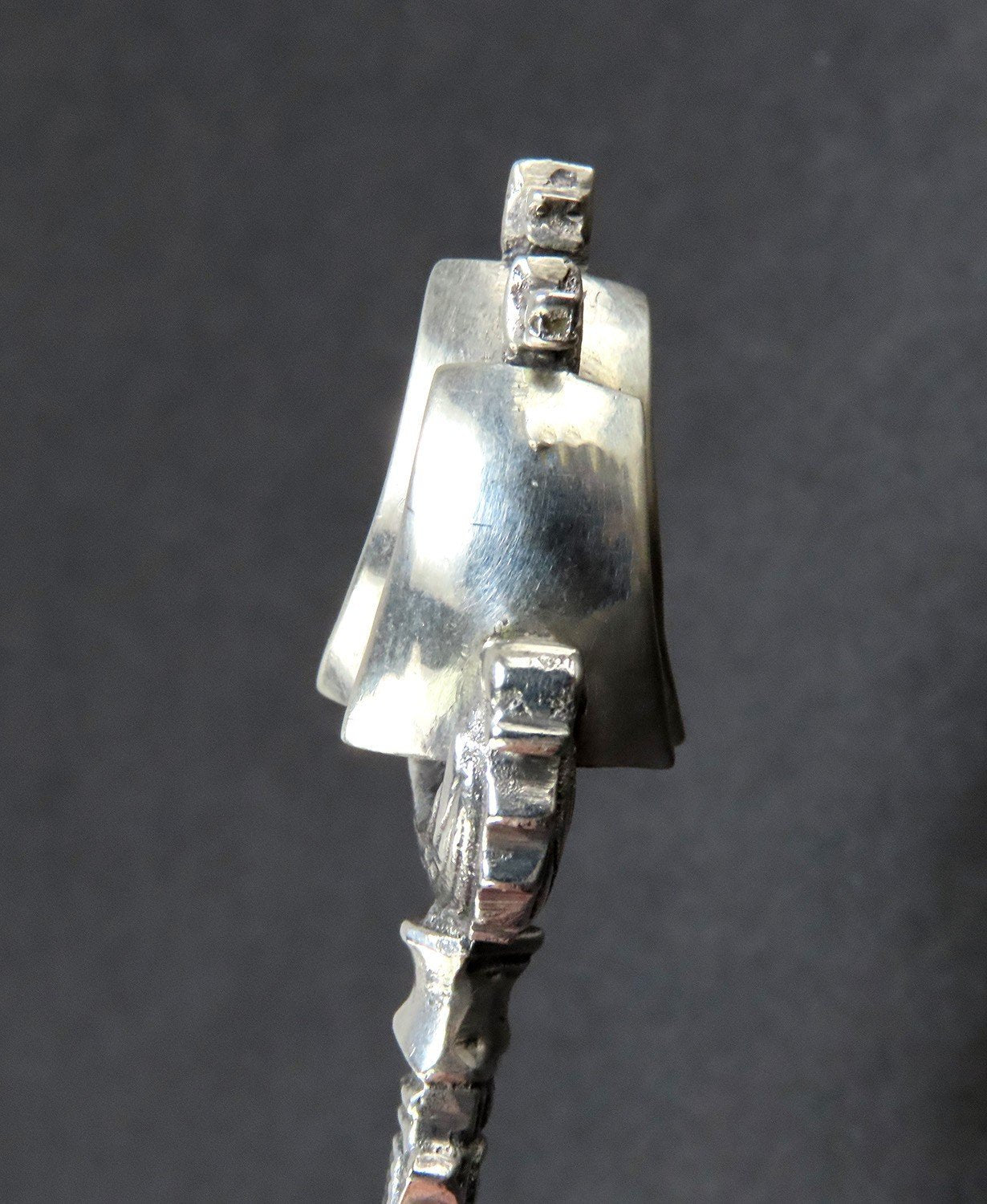 Superb Antique Dutch 833 Silver Sailing Ship Sugar Sifter Pierced Small Spoon