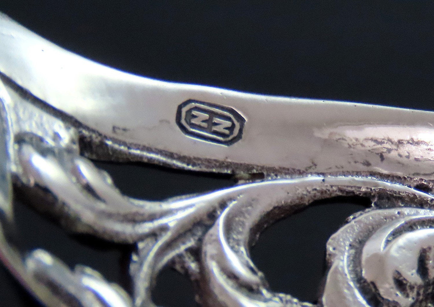 Superb Antique Dutch 833 Silver Sailing Ship Sugar Sifter Pierced Small Spoon