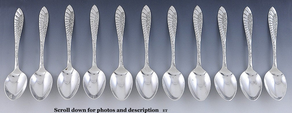 Fabulous Set 11 Towle Sterling Silver Demitasse Spoons Pat. TWS336