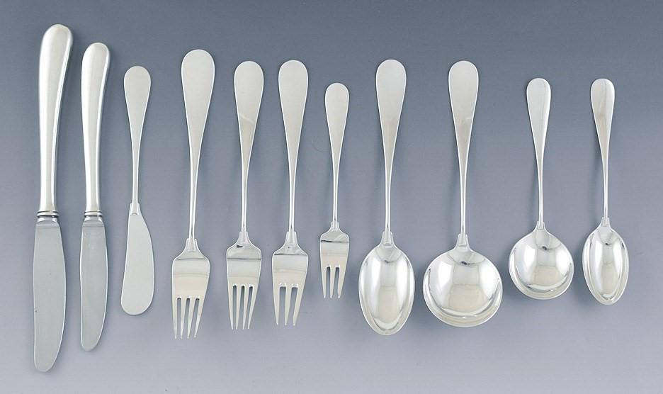 Impressive Anton Michelsen 142pc Sterling Silver Classic Flatware Set Serves 12