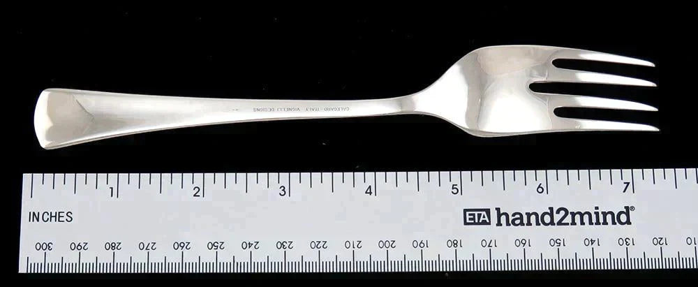 Solid Sterling Silver Calegaro Vignelli Designs Pavillion Fork 7 1/2”
