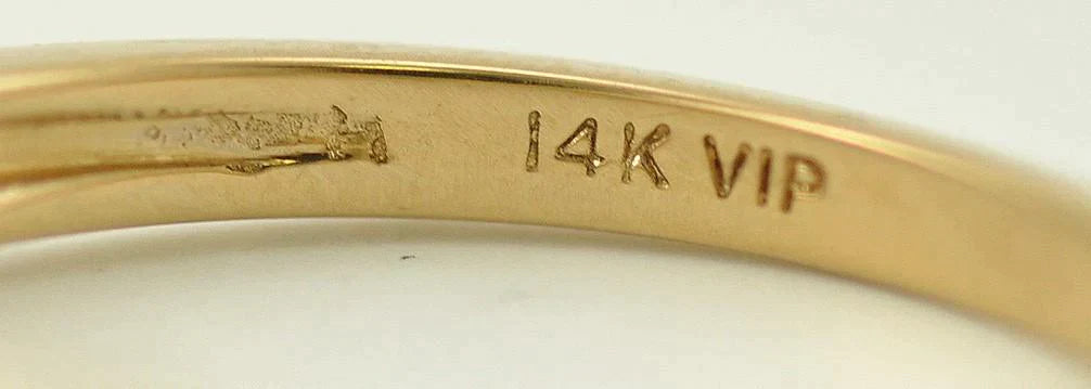 Lovely Genuine Diamond and 14K Yellow Gold Ring/Brand Size 6.5