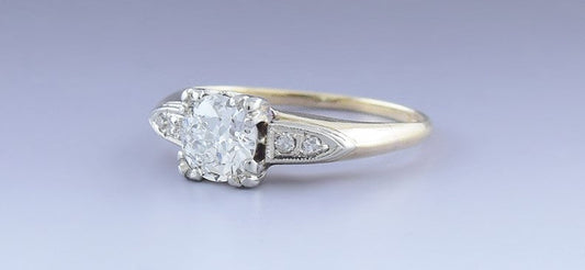 Vibrant 14k Yellow Gold & .75ct Diamond Ring Size 4.5