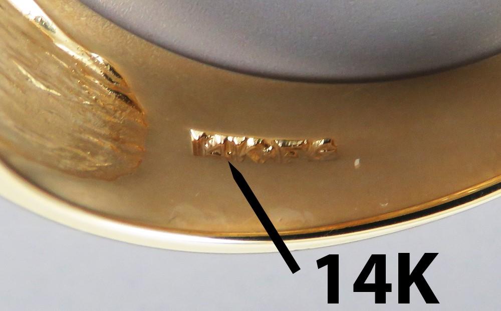 Impressive 14k Yellow Gold 6 Diamond Channel Set Men's Ring Wide Band
