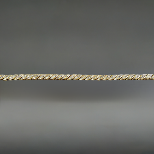 Stunning 14k Yellow Gold ~2.7ct Diamond Bracelet