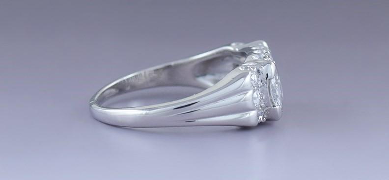 c1940s Dazzling Platinum & ~.60ct Diamond Ring