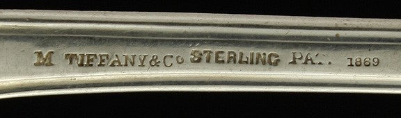 12 Antique Tiffany & Co Sterling Silver 5 Serving Spoons 7 Teaspoons Set