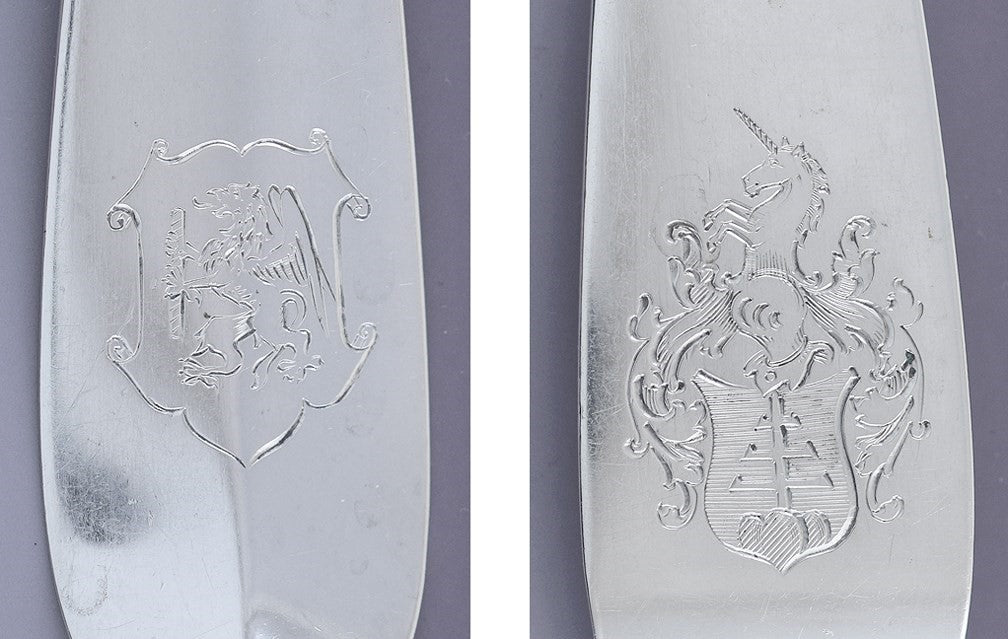 Antique c1890-1925 European Swiss? .800 Silver Pierced Serving Spoon