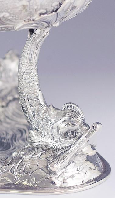 Antique Art Nouveau German .800 Silver Raised Serving Dish/Bowl 11" X 14 1/4"